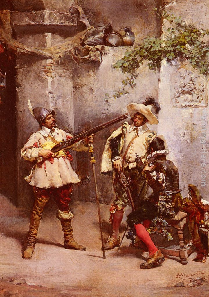 The Musketeers painting - Ludovico Marchetti The Musketeers art painting